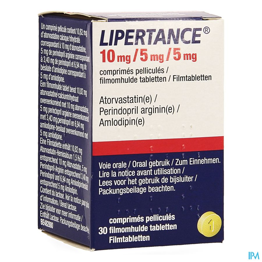 Lipertance 10mg/ 5mg/ 5mg Comp Pell 30 Lipertance 10mg/ 5mg/ 5mg Comp Pell 30