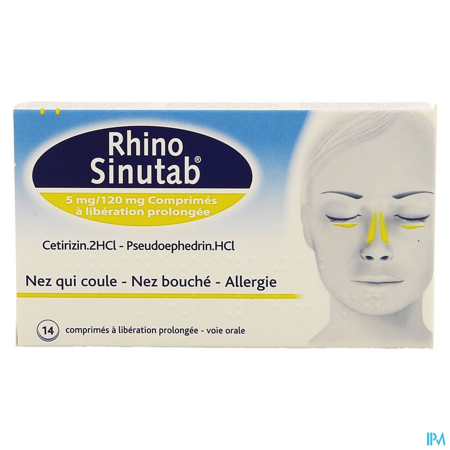 Rhinosinutab 120mg/5mg Liberation Prolonge 14 2