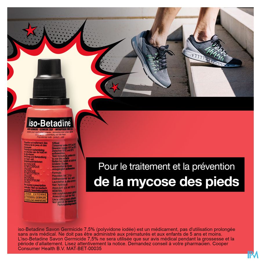 Iso Betadine Savon Germicide 7,5% 125ml Nf 3
