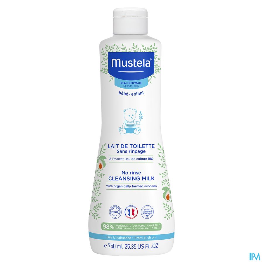 Mustela Pn Lait Toilette S/rincage 750ml Mustela Pn Lait Toilette S/rincage 750ml