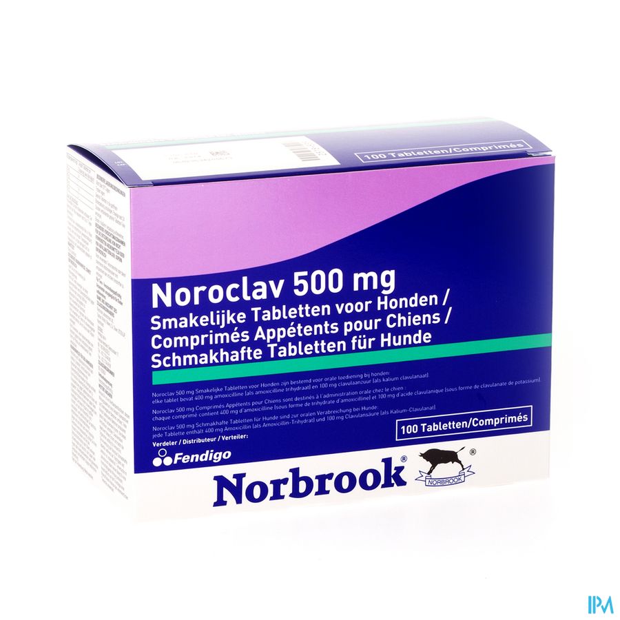 Noroclav 500mg Hond Smakelijke Tabl 100x500mg Noroclav 500mg Hond Smakelijke Tabl 100x500mg
