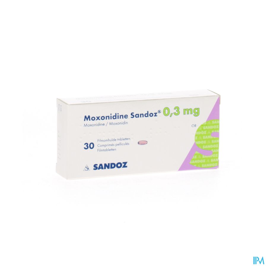 Moxonidine Sandoz Comp 30 X 0,3mg Moxonidine Sandoz Comp 30 X 0,3mg