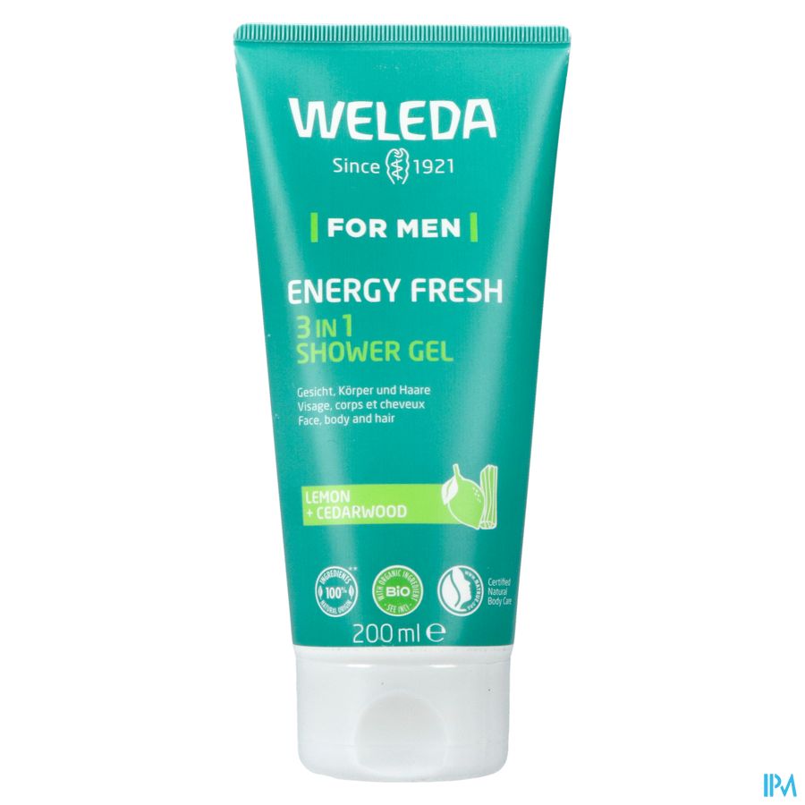 Weleda Men Energy Fresh 3en1 Gel Douche Tube 200ml 3