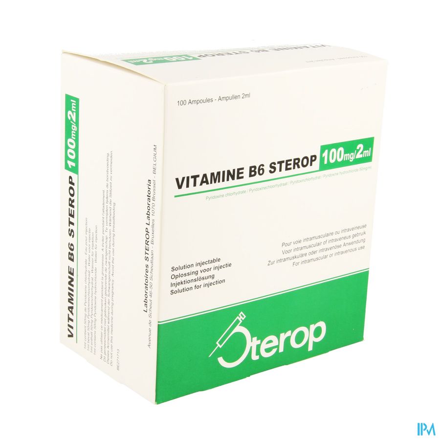 Sterop Vit B6 100mg 2ml 100 Amp Sterop Vit B6 100mg 2ml 100 Amp