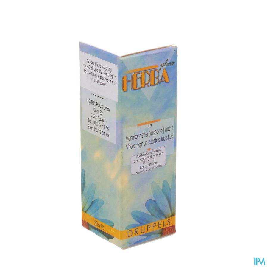 Herba Plus Agnus Castus 43 Teinture 50ml Herba Plus Agnus Castus 43 Teinture 50ml