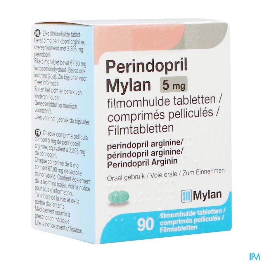 Perindopril Viatris 5mg Comp Pell 90 Perindopril Viatris 5mg Comp Pell 90