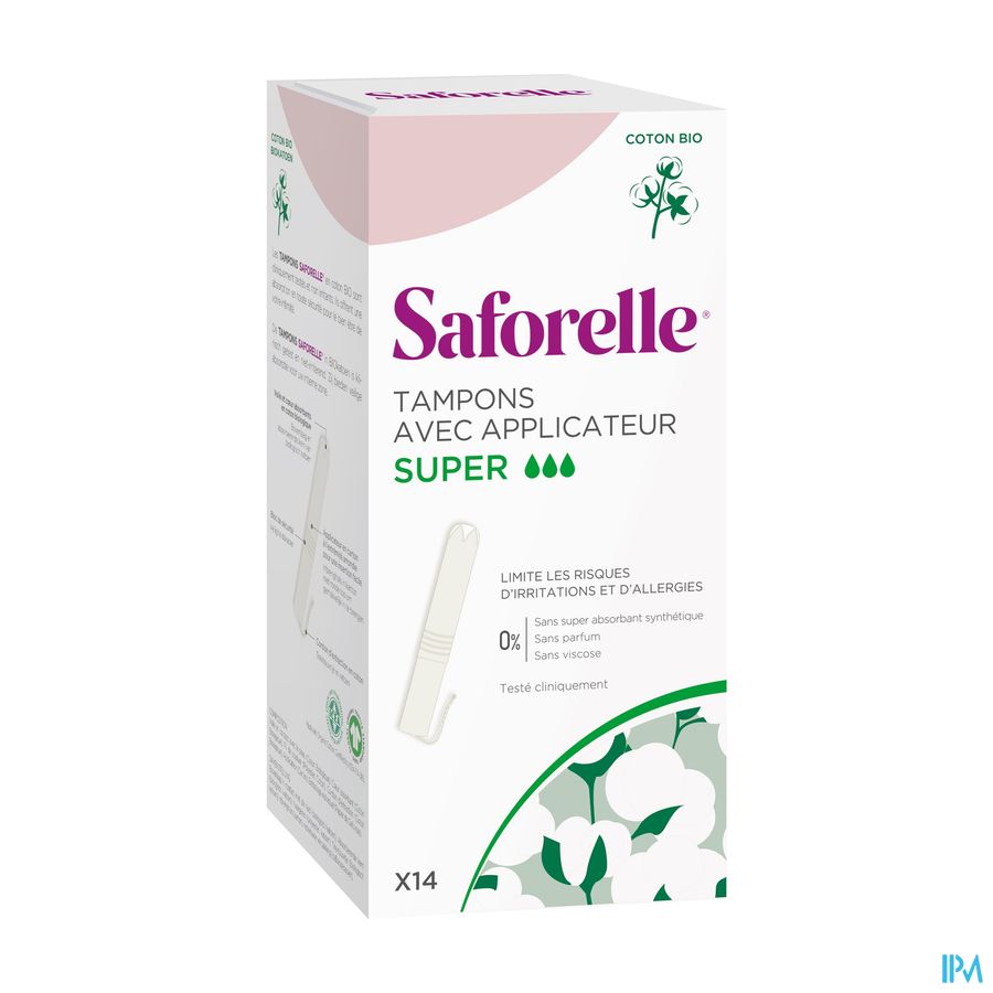 Saforelle Coton Protect Tampons Applicat. Super 14 Saforelle Coton Protect Tampons Applicat. Super 14