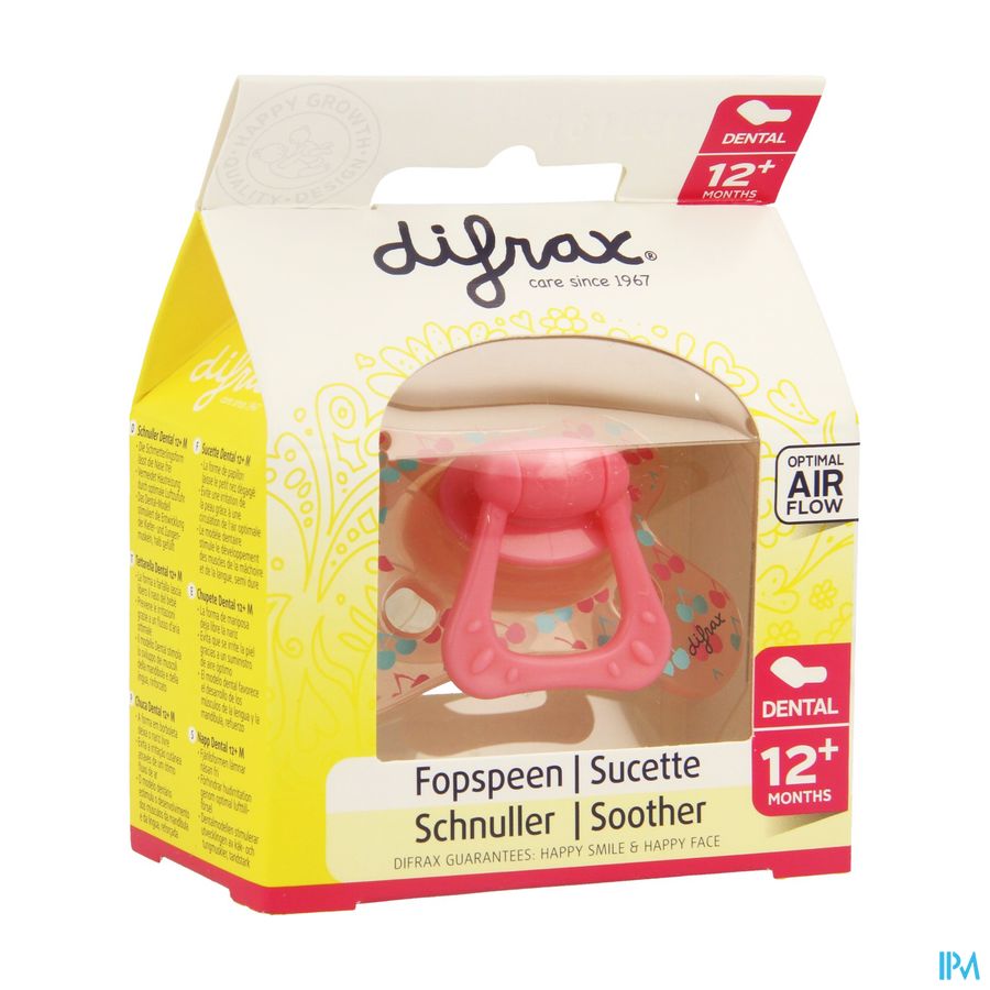 Difrax Fopspeen Dental Semi Filled Girl +12m 346 1
