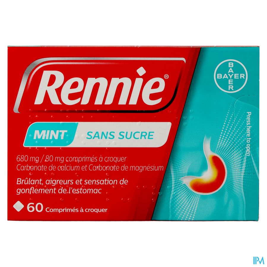 Rennie Mint Z/suiker Zuigtabl 60 3