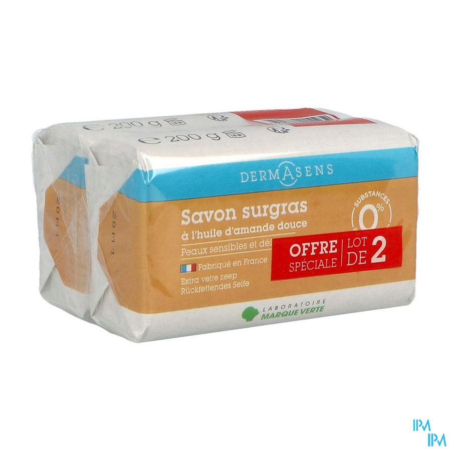 Marque V Dermasens Zeep Overvet Neutraal 2x200g