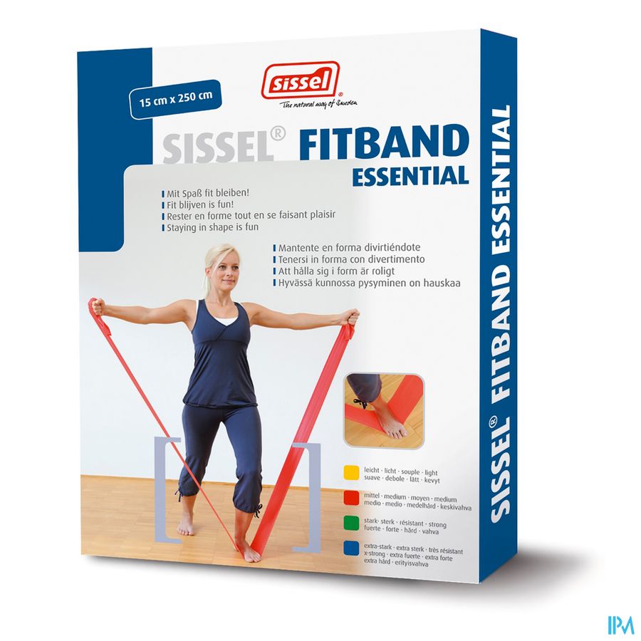 Sissel Fitband Essential 15cmx2,5m Medium Rood Sissel Fitband Essential 15cmx2,5m Medium Rood