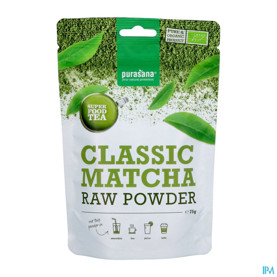 Purasana Vegan Matcha Classic Poudre 75g Purasana Vegan Matcha Classic Poudre 75g