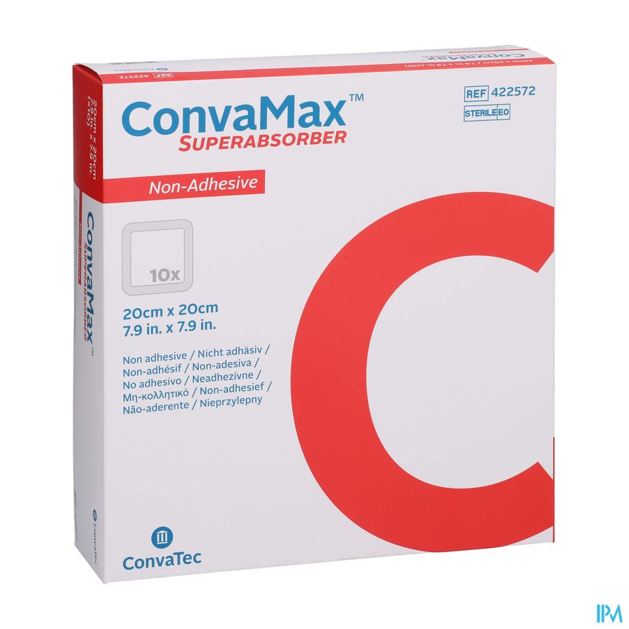 Convamax Superabsorber N/klevend 20cmx20cm 10 Convamax Superabsorber N/klevend 20cmx20cm 10