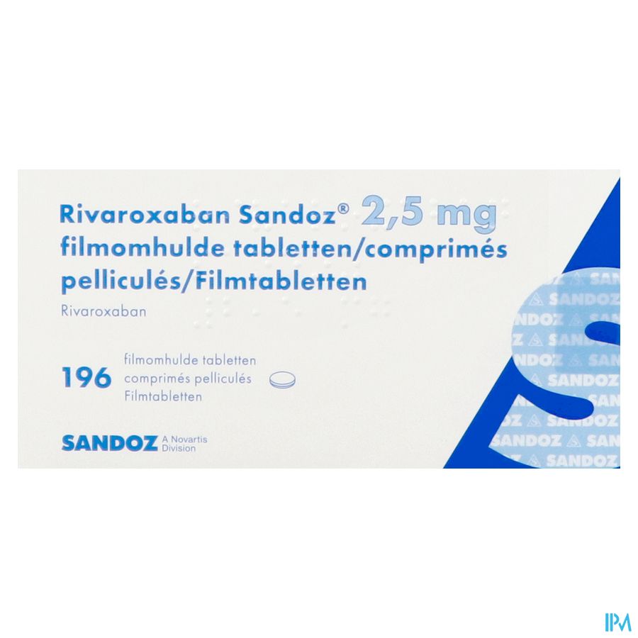 Rivaroxaban Sandoz 2,5mg Filmomh Tabl 196 1