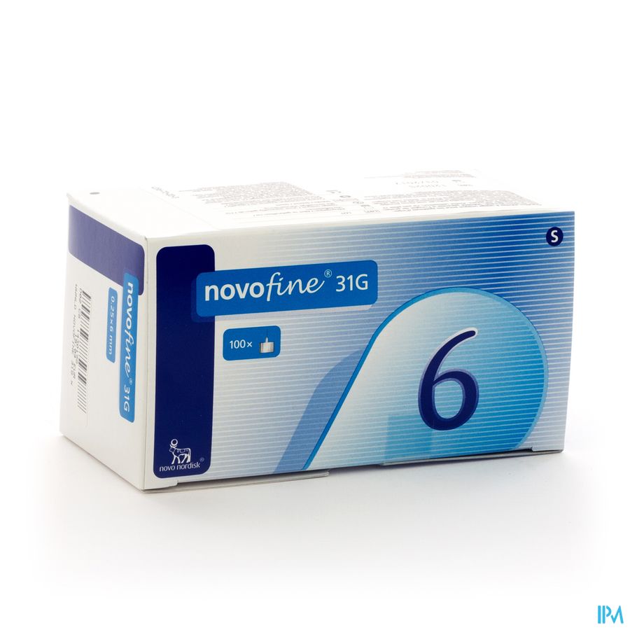 Novofine Ster Naald 6mm/31g 100 St Novofine Ster Naald 6mm/31g 100 St