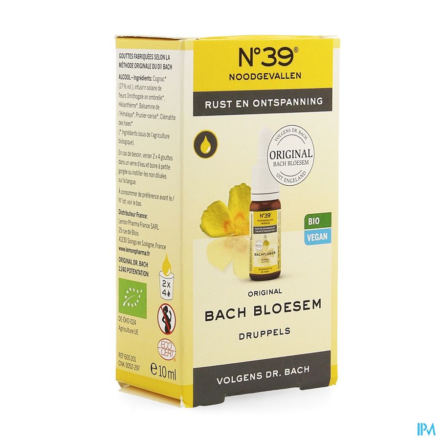 Bachbloesem N°39 Noodgevallen Druppels 10ml