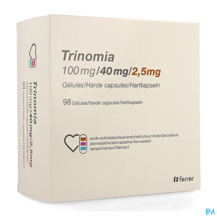 Trinomia 100mg/40mg/ 2,5mg Harde Caps 98