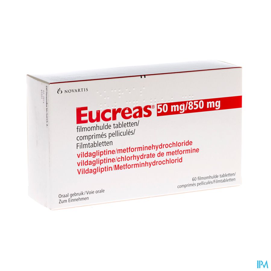 Eucreas 50mg/ 850mg Comp Pell 60 Eucreas 50mg/ 850mg Comp Pell 60