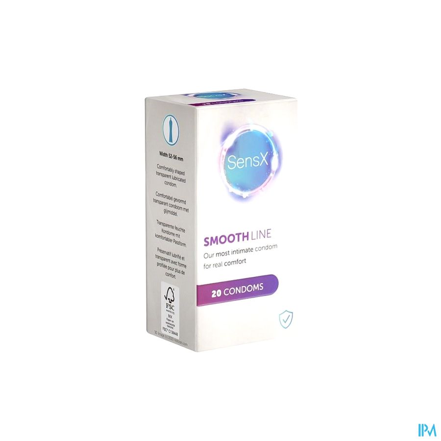 Sensx Smooth Line Condooms 20 Sensx Smooth Line Condooms 20