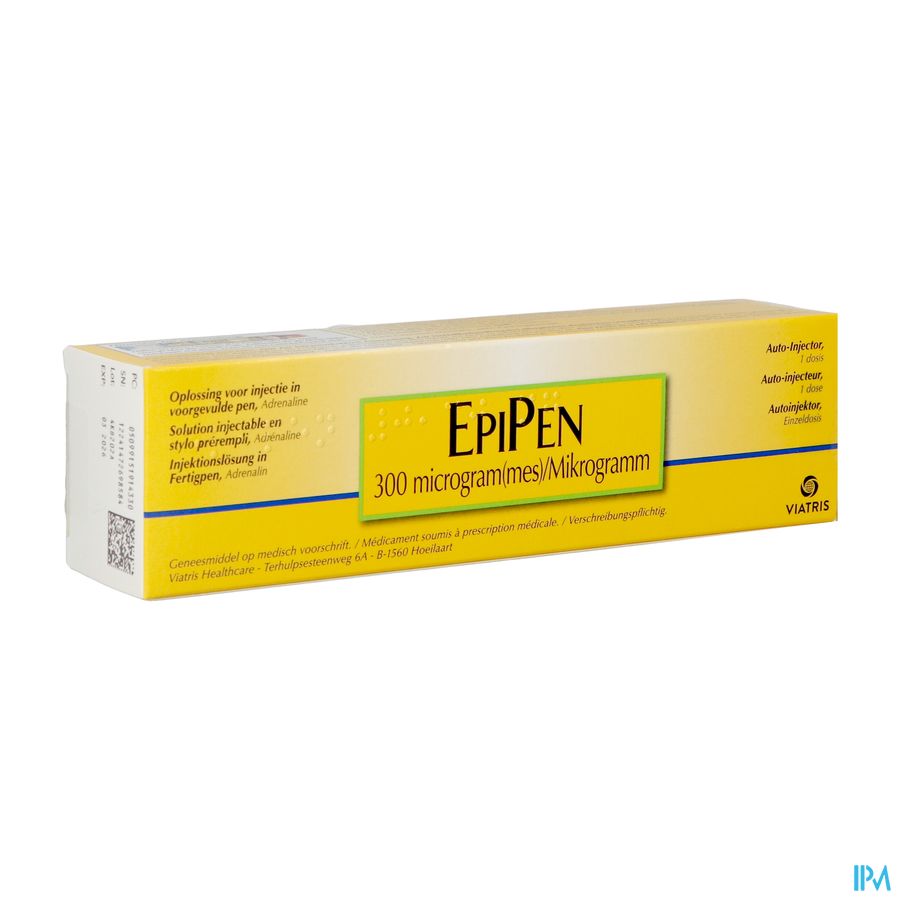 Epipen 0,30mg Patroon 0,3ml Sol Inj 1mg/ml