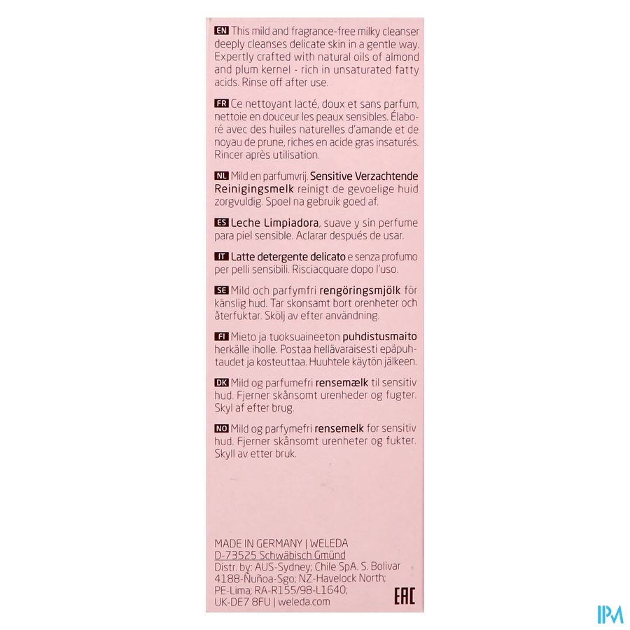 Weleda Sensitive Hydraterende Reinigingsmelk 75ml 7
