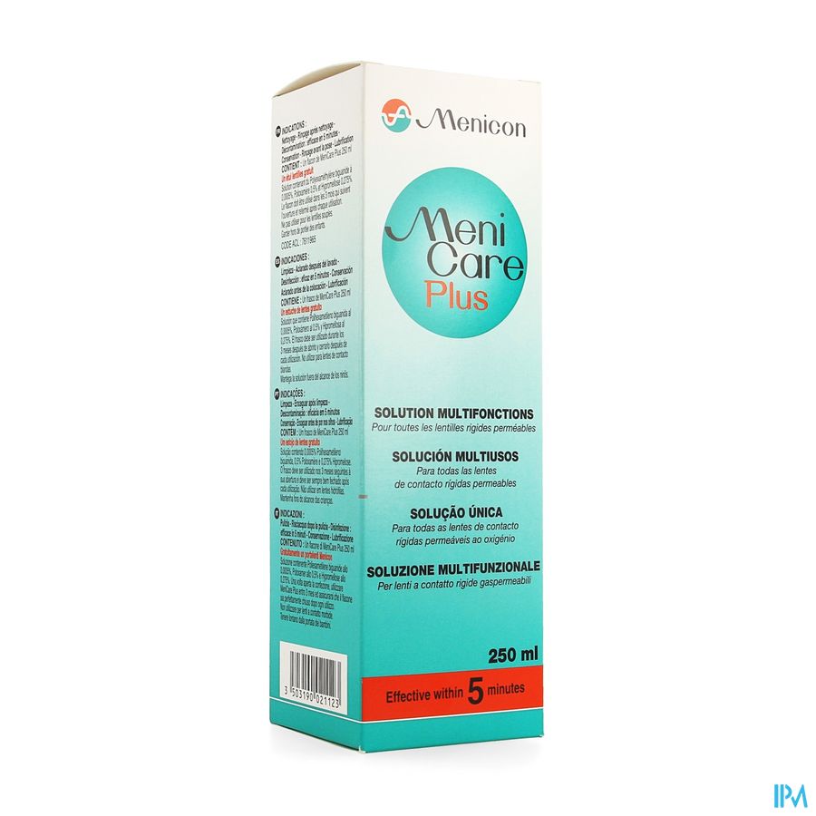 Menicare Plus Solution Multifonctions 250ml Menicare Plus Solution Multifonctions 250ml