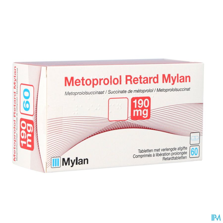 Metoprolol Viatris 190mg Tabl Retard 60 Metoprolol Viatris 190mg Tabl Retard 60