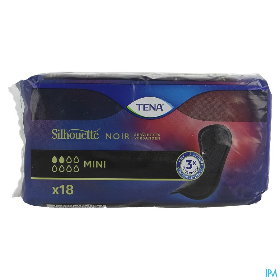 Tena Silhouette Mini Noir Pad 18 1