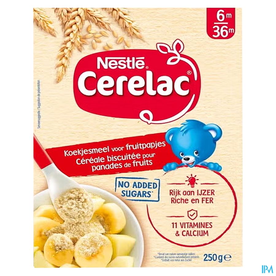Nestlé Cerelac Céréales Biscuitées Bébé 4+ 250g 1