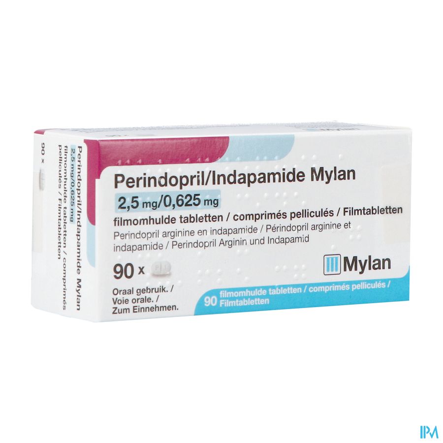 Perindopril/indapamid.viatris 2,5mg/0,625m Comp 90 Perindopril/indapamid.viatris 2,5mg/0,625m Comp 90