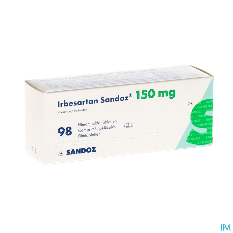Irbesartan Sandoz 150mg Comp Pell 98 X 150mg Irbesartan Sandoz 150mg Comp Pell 98 X 150mg
