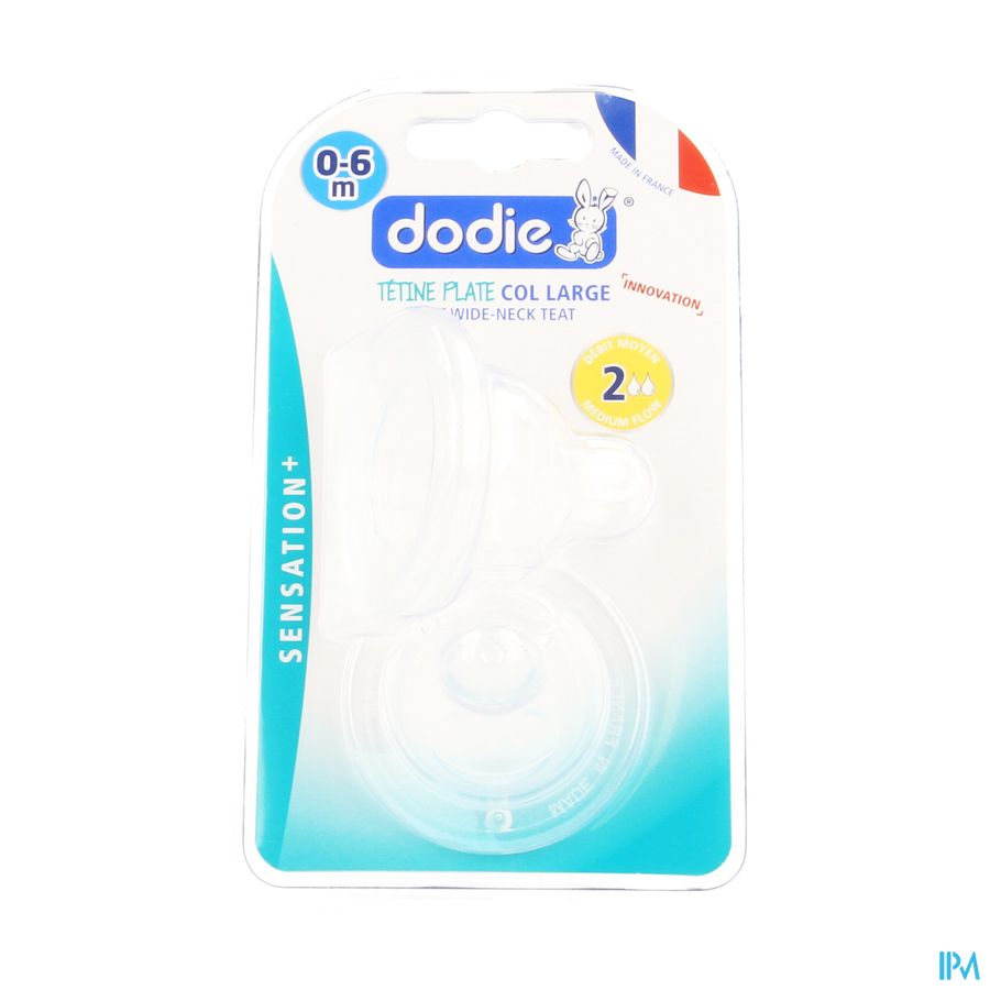 Dodie Speen Plat Grote Hals Sil. Debiet 2 0-6m