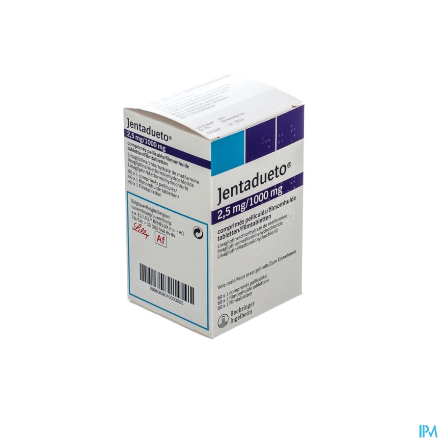 Jentadueto 2,5mg/1000mg Comp Pell 60 Jentadueto 2,5mg/1000mg Comp Pell 60