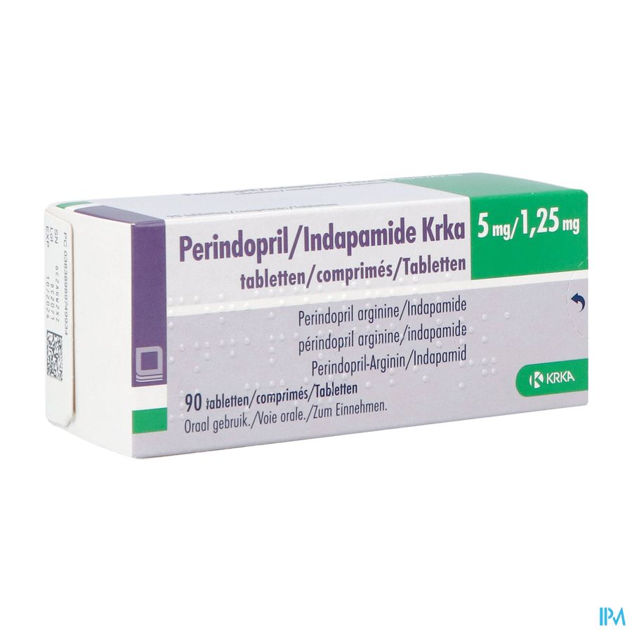 Perindopril/indapamide Krka 5mg/1,25mg Comp 90 Perindopril/indapamide Krka 5mg/1,25mg Comp 90