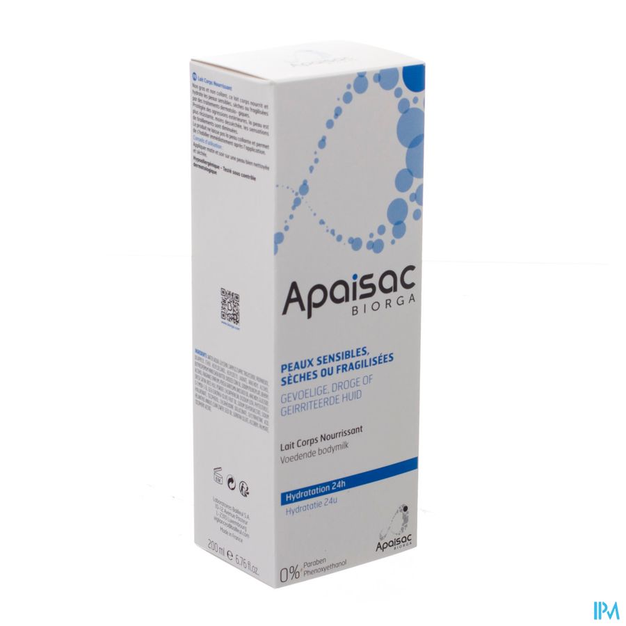 Apaisac Biorga Lait Corps Nourrissant Tube 200ml Apaisac Biorga Lait Corps Nourrissant Tube 200ml