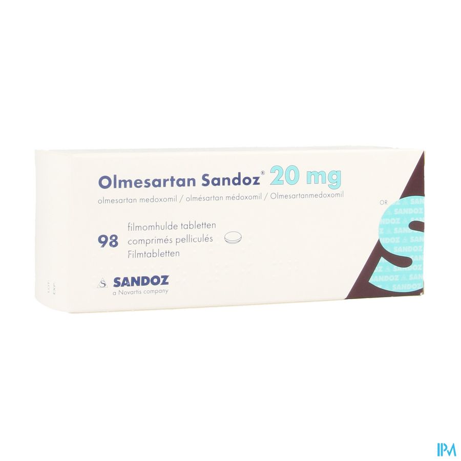 Olmesartan Sandoz 20mg Comp 98 X 20mg Olmesartan Sandoz 20mg Comp 98 X 20mg