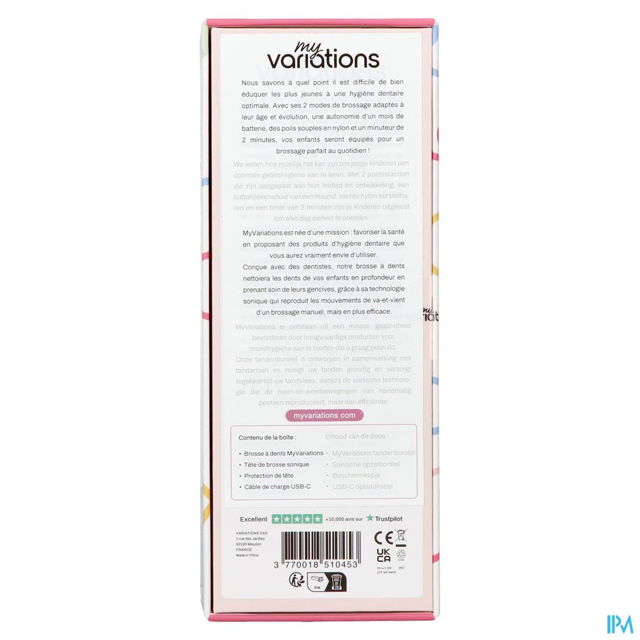 Myvariations Brosse A Dents Elec.kids Sonic Rose 6