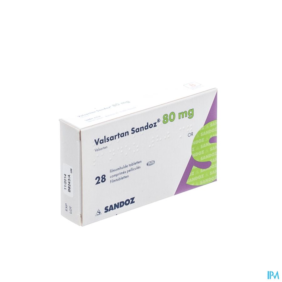Valsartan Sandoz 80mg Filmomh Tabl 28 X 80mg