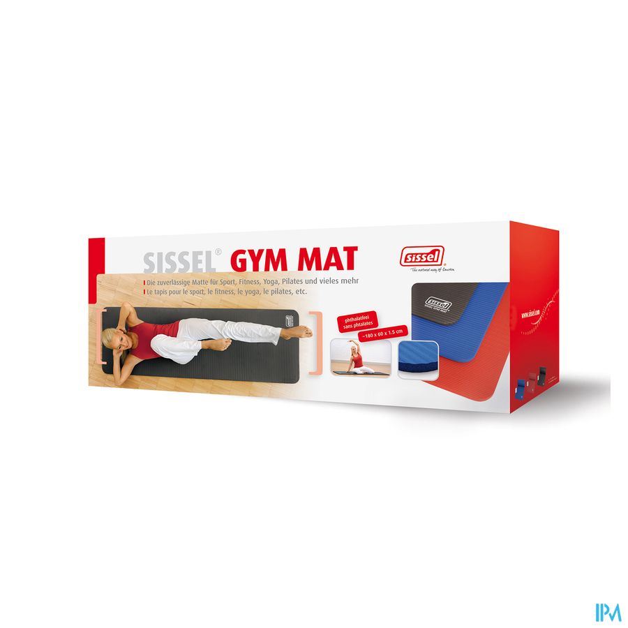Sissel Gym Mat 180x60x1,5cm Rood Sissel Gym Mat 180x60x1,5cm Rood