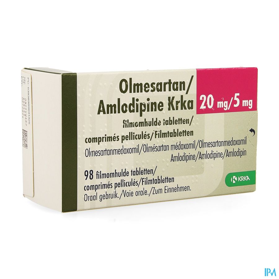 Olmesartan Amlodipine Krka 20/ 5mg Comp Pell 98 Olmesartan Amlodipine Krka 20/ 5mg Comp Pell 98