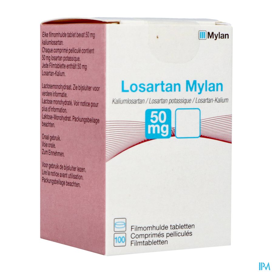 Losartan Mylan 50mg Filmomh Tabl 100 X 50mg Flac Losartan Mylan 50mg Filmomh Tabl 100 X 50mg Flac