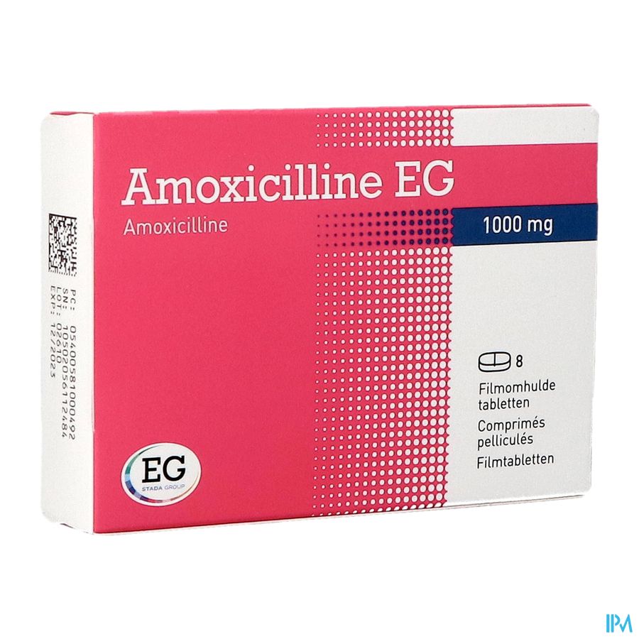 Amoxicilline EG Tabl  8 X 1 G Amoxicilline EG Tabl  8 X 1 G