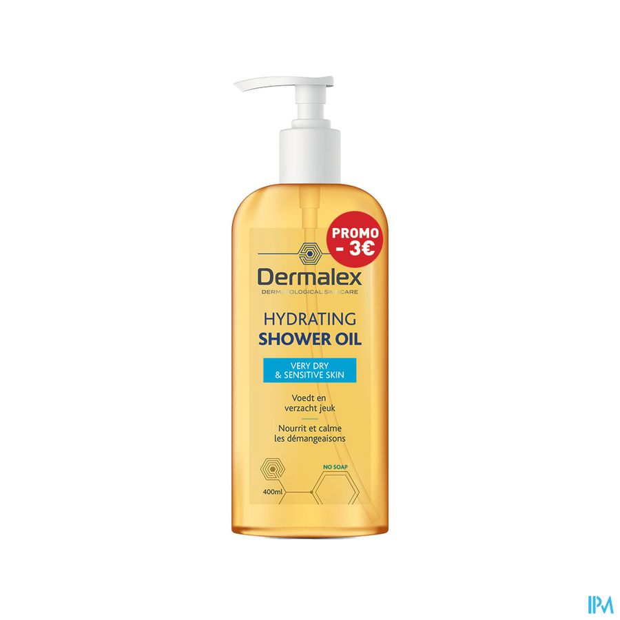 Dermalex Shower Oil Pump Oil 400ml -€3 Promo Dermalex Shower Oil Pump Oil 400ml -€3 Promo