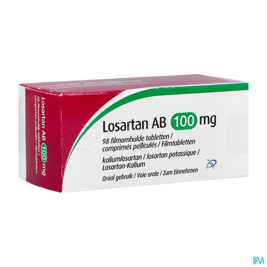 Losartan Ab 100mg Filmomh Tabl 98 Losartan Ab 100mg Filmomh Tabl 98