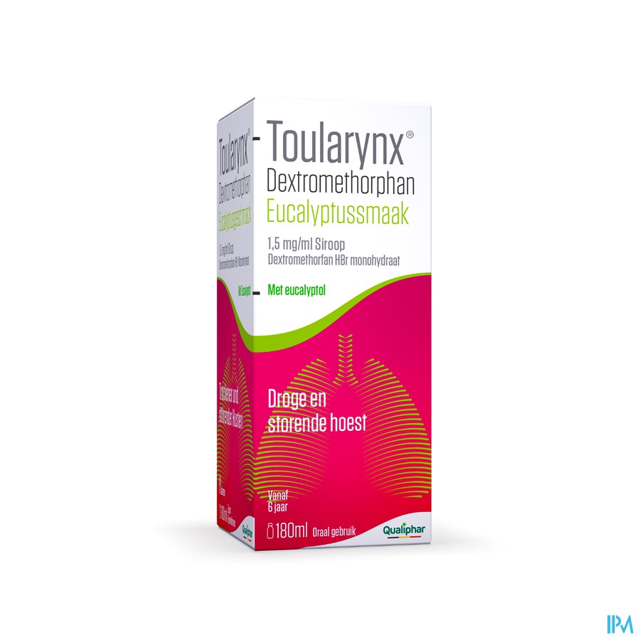 Toularynx Dextromethorphan Eucalyptussmaak 180ml siroop