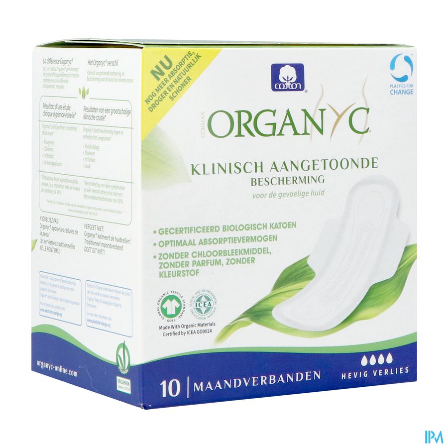Organyc Maandverband Super Katoen Bio 10 Organyc Maandverband Super Katoen Bio 10