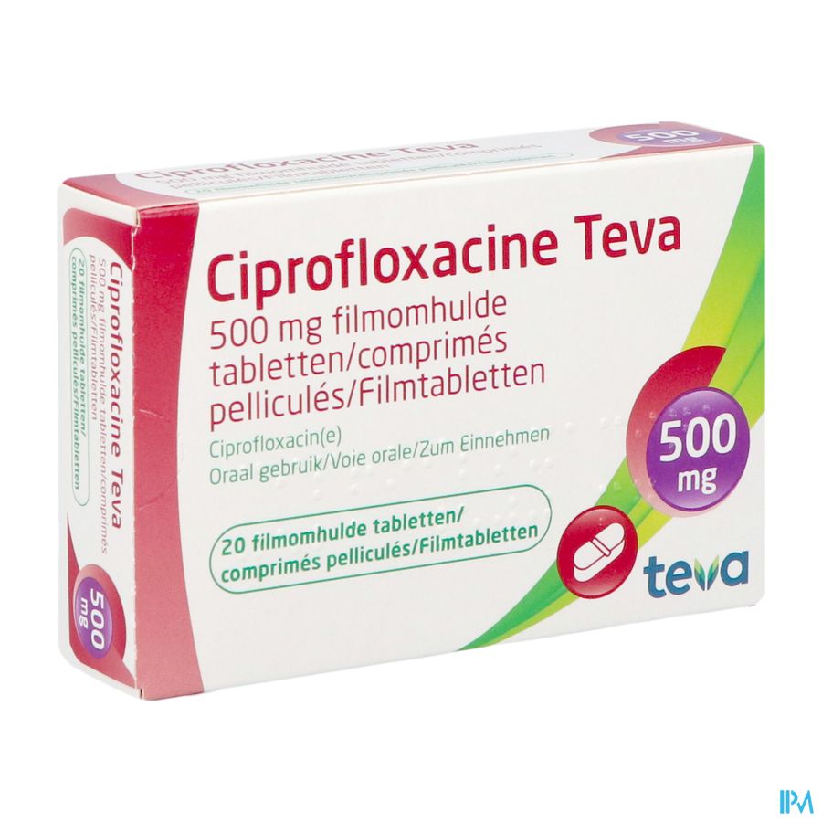 Ciprofloxacine Teva Comp 20 X 500mg Ciprofloxacine Teva Comp 20 X 500mg