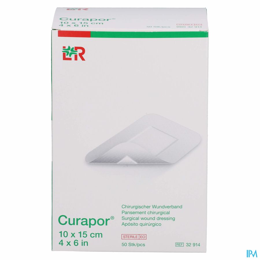Curapor Verb Chirurg. Steriel 15cmx10cm 50 32914 4