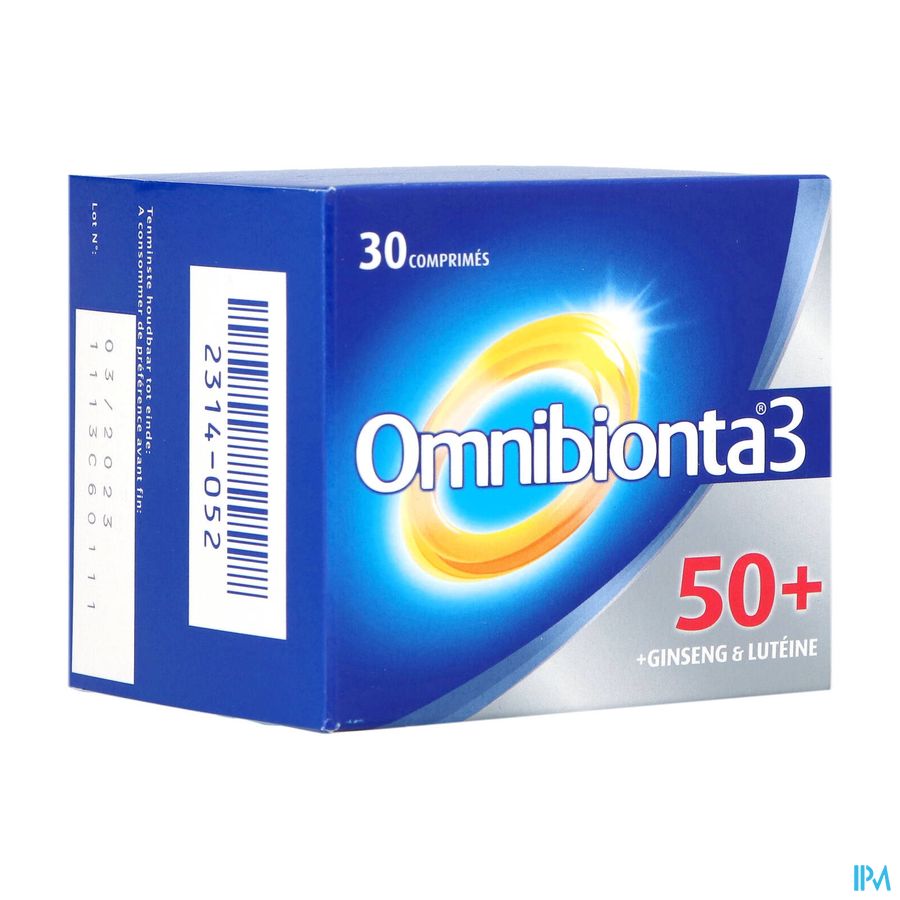 Omnibionta3 50+ Multivitamines Vitaliteit met Ginseng (30 tabletten)