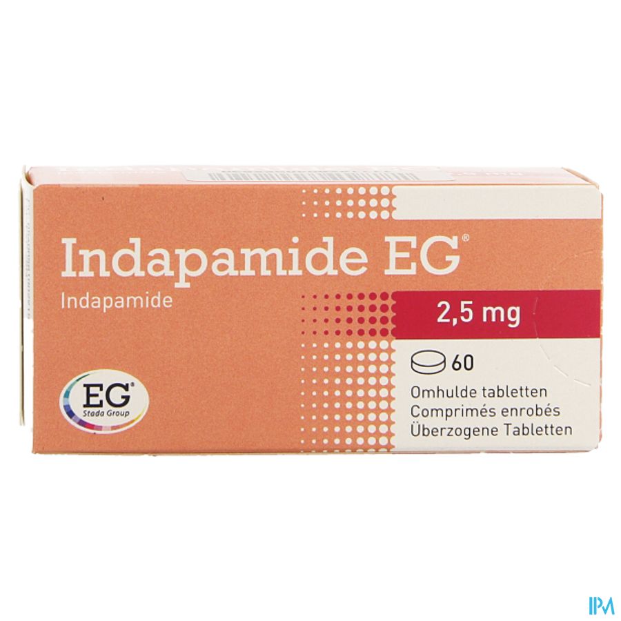 Indapamide EG Drag  60X2,5Mg 1